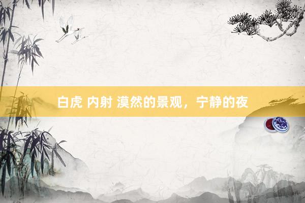 白虎 内射 漠然的景观,宁静的夜