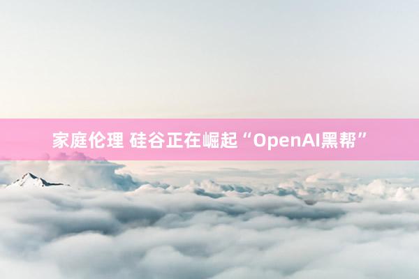 家庭伦理 硅谷正在崛起“OpenAI黑帮”